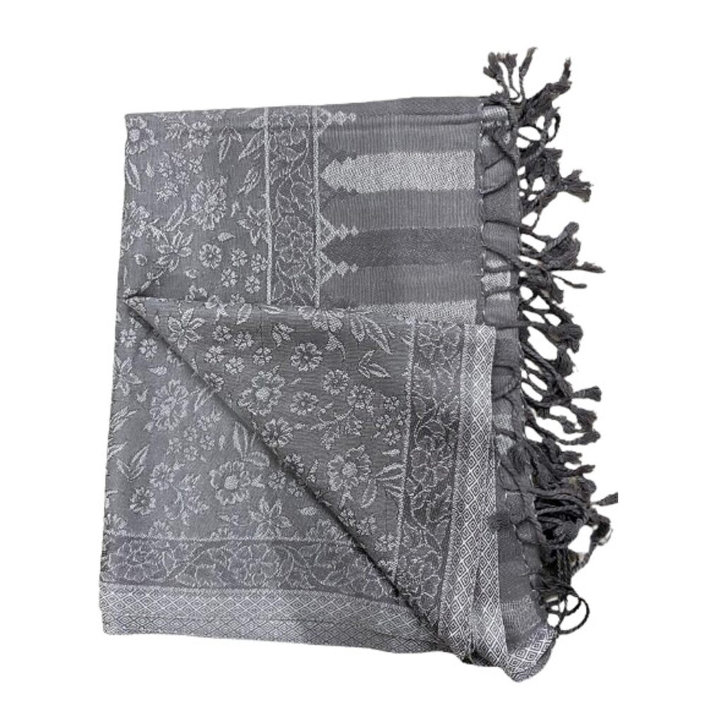 6162 Indian Handicraft Woven Pashmina Scarf, Wraps Handwoven In Kashmir